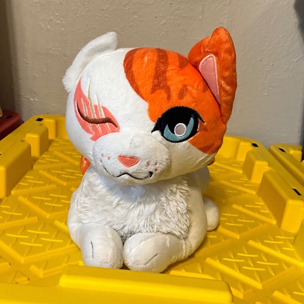 Warrior Cats Brightheart Plush White Orange Ginger Tabby Cat 14x8 Bonkers Toy Co
